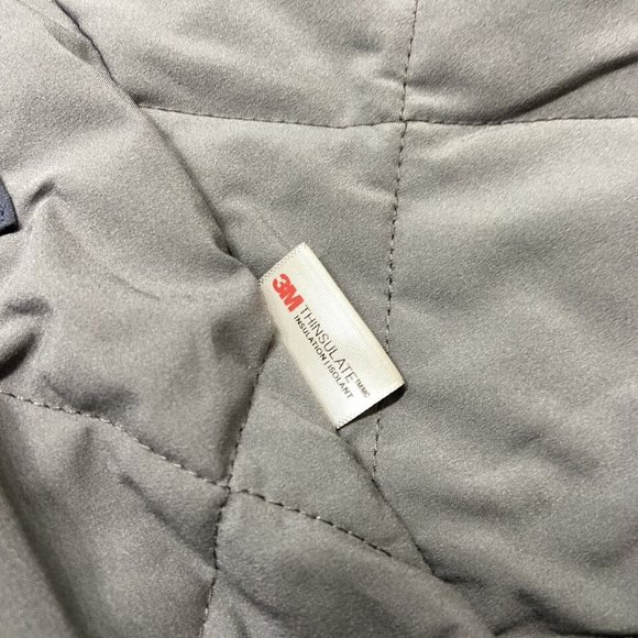 DULUTH TRADING CO. Snap & Zip Up Insulated Grey Hooded Parka Jacket Women's XS - Picture 8 of 12